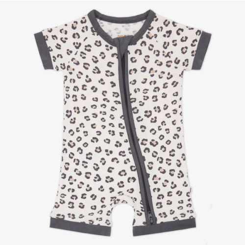 Luxe Leopard Shorty Zippy | Little Sleepies