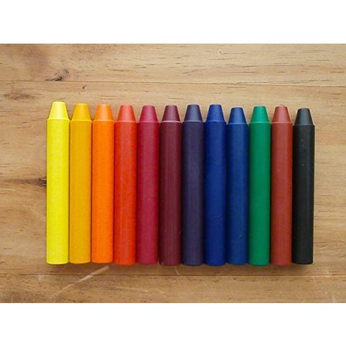FILANA (12 Stick Crayons) Organic Beeswax Stick Crayons, Natural, Non Toxic, Safe for Children, Handmade in The US, No Paraffin or Petroleum Waxes, Rich Colors, Glide Easily