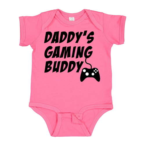 Inktastic Daddy's Gaming Buddy with Controller Boys or Girls Baby Bodysuit