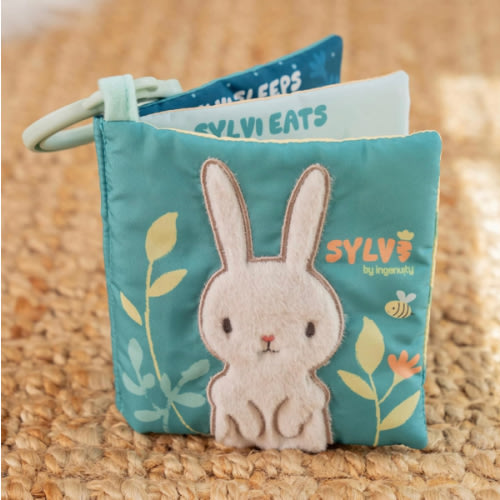 Ingenuity Storytime Sylvi Soft Baby Crinkle Book - 6 Pages - Sensory Surprises on Every Page - Ages 0M+