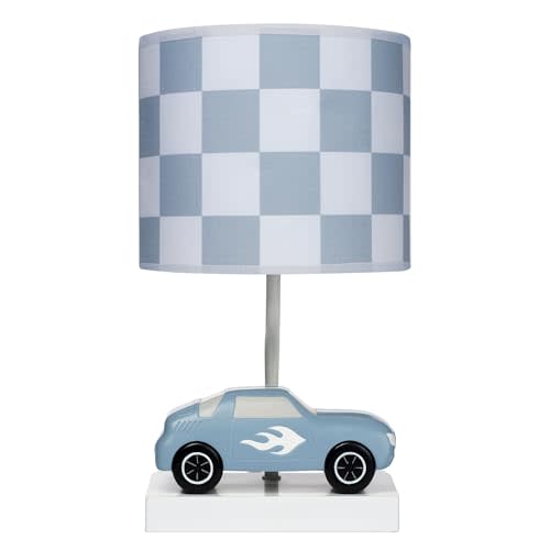 Lambs & Ivy Little Racer Hand Painted Car/Transportation Lamp w/Shade and Bulb