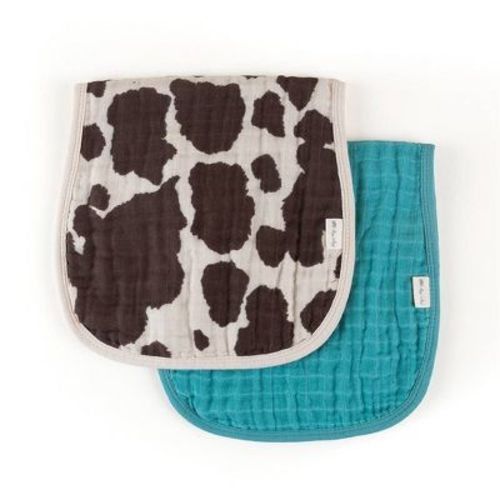 Itzy Ritzy Itzy Cotton Burp Cloths - Cowprint - 2ct