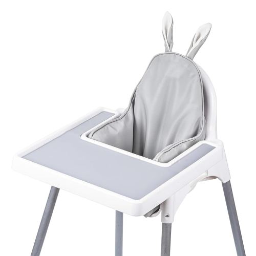 Inflatable Supporting Cushion for IKEA High Chair, Baby High Chair Cover with Inflatable Cushion Insert (Gray Bunny)