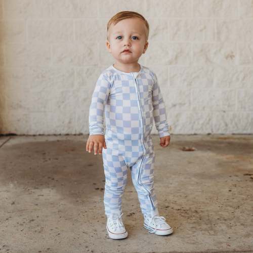 Cloudy Checkers Dream Romper
