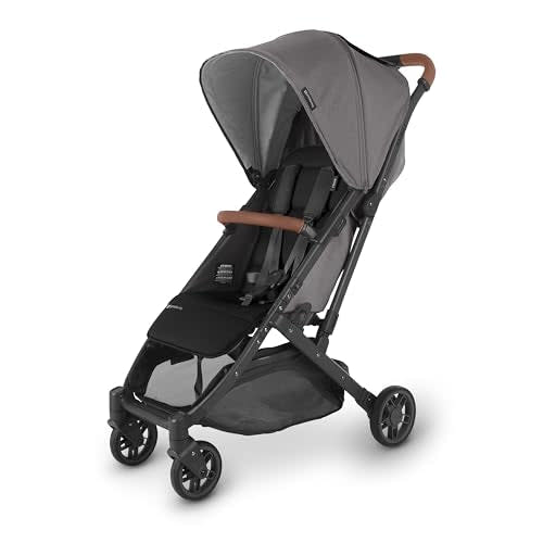 New UPPAbaby Minu V2 Travel Stroller Greyson (Charcoal Mélange/Carbon Frame/Saddle Leather)