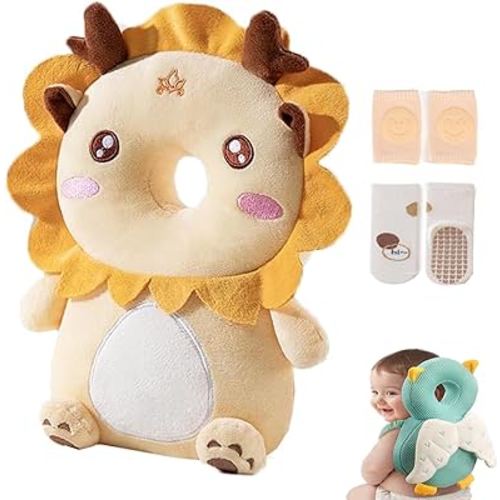 Baby Walker Head Protector Backpack Wear,Toddler Adjustable Baby Head Protection, Safety Pad Backpack for 5-24 Months Baby Learning Walking Crawling,Baby Head Protection Pad