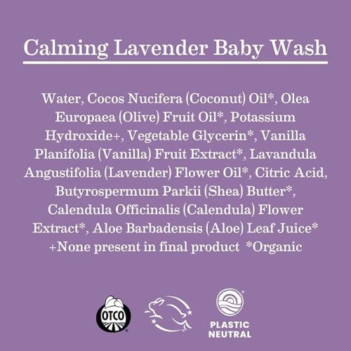 Earth Mama Calming Lavender Baby Wash Liquid Foaming Hand Soap, Organic All-Purpose Lavender Body Wash for Sensitive Skin, Castile Soap with Coconut Oil, Shea Butter, Calendula, & Aloe, 5.3Fl Oz (2PK) - 5.3 Fl Oz (Pack of 2)