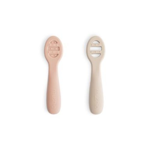 First Feeding Baby Spoons Blush/Shifting Sand One Size