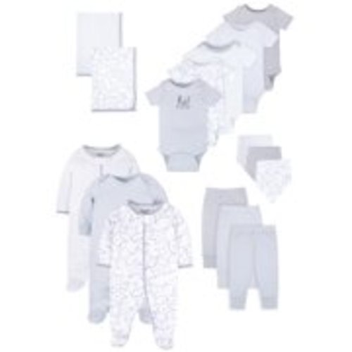 Little Star Organic Baby Boy or Girl Gender Neutral Newborn Clothes Shower Gift Set, 16pc