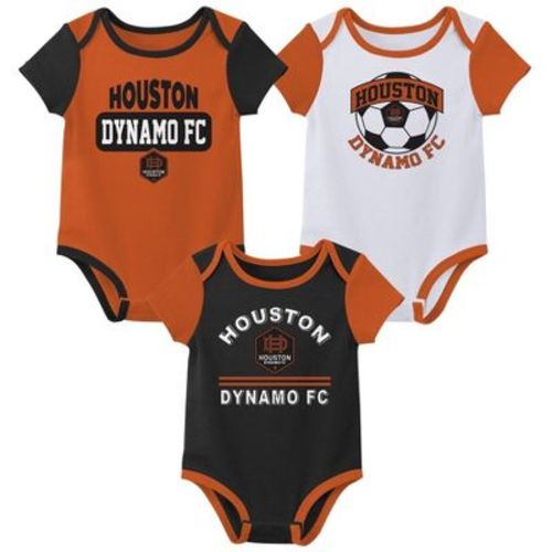 MLS Houston Dynamo Infant Boys' 3pk Bodysuit - 3-6M: Team Logo Sports Knit