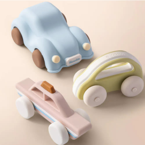 Montessori-Inspired Silicone Car Toys – Soft, Chewable & Durable Vehicles | Moonkie