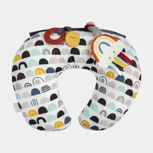 Tummy Time Prop - Black white rainbow