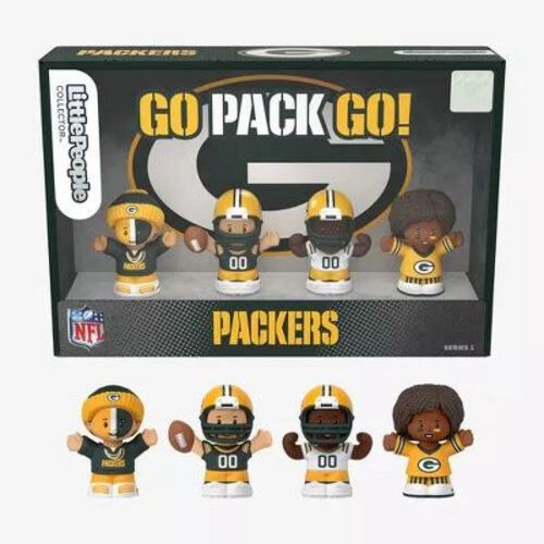 Fisher Price Little People x NFL Collector Green Bay Packers Figure 4-Pack