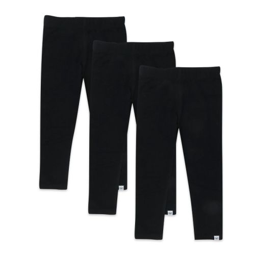 3-pack Organic Cotton Legging Set Black 0-3m