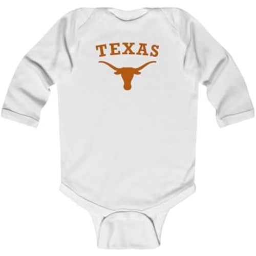 Texas Longhorn Baby Longsleeve onesie Bodysuit Kids Newborn Infant Toddler Youngster College Gameday Sportswear Clothing Gift