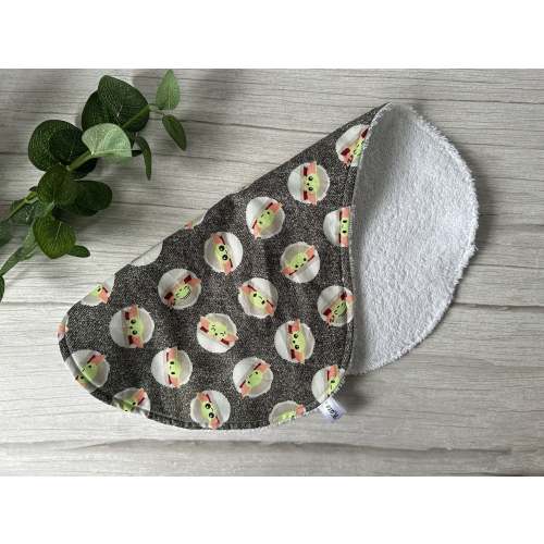 Cotton & Terry Towelling Baby Burping Cloth - Grogu