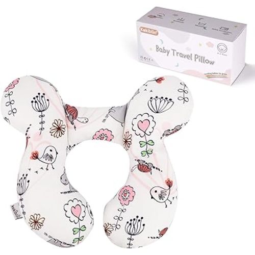 KAKIBLIN Baby Neck Pillow, Upgraded Baby Support Pillow,Baby Head Pillow,Baby Neck Support Pillow for Carseat, Newborn Neck Support for Car Seat,Pushchair,Travel (Hippo)