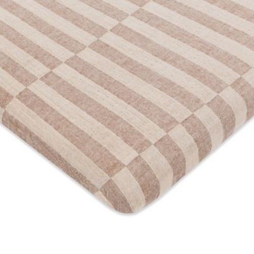 Babyletto Muslin All-stages Midi Crib Sheet, Gots Certified Organic Cotton - Cocoa Stripe