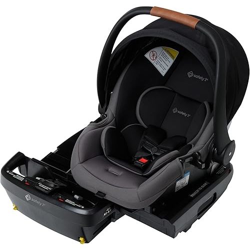 Safety 1st® onBoard™ Slide DLX Infant Car Seat w/SafetySlide™ Base, Easy-Install Rigid Latch, Lightweight Rear-Facing Seat, Newborn Carrier, Extra-Large Canopy, Travel System Ready, Hailstone