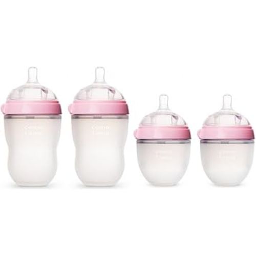 Comotomo 5 oz and 8 oz Baby Bottles, 4 Pack