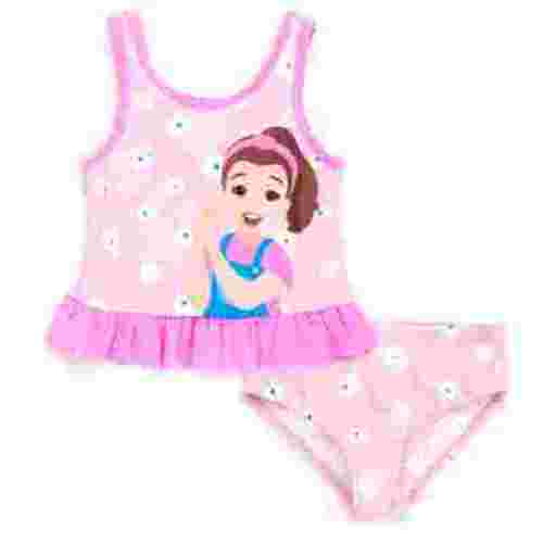 Ms. Rachel UPF 50+ Peplum Tankini Top and Bikini Bottom Swim Set Infant to Little Kid