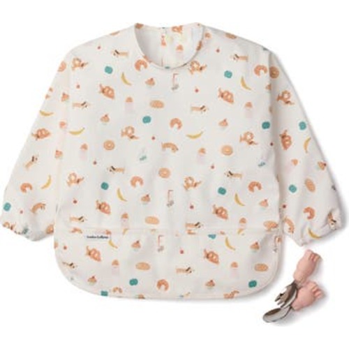 Long Sleeve Bib & Learning Utensils Set