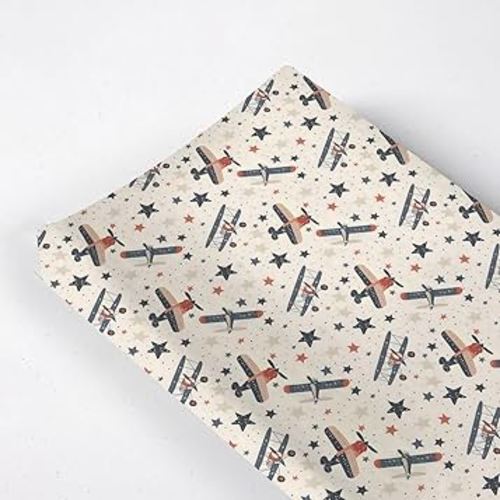Vintage Plane Stars Clouds Pattern Baby Changing Pad Cover, Unisex Plane Aircraft Theme Nursery Diaper Changing Table Pad Mat Sheet for Boys Girls-16x32
