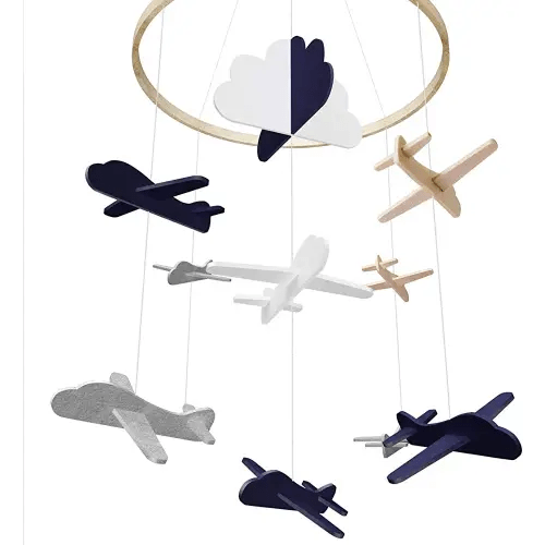 Baby Crib Mobile, Airplane Baby Mobile, Crib Mobile for Boys Nursery Decor