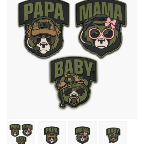 Bear Family Patch Bundle by TBG – Tactical Baby Gear