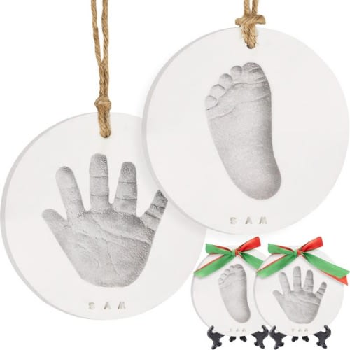KeaBabies Cherish Ornament Keepsake Kit, White, Silver Paint