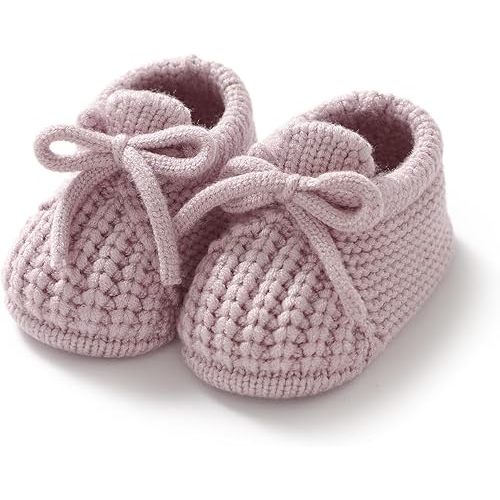 DovFanny Baby Booties Newborn Baby First Shoes Cozy Warm Knit Soft Booties for Toddler Infant Boy Girl