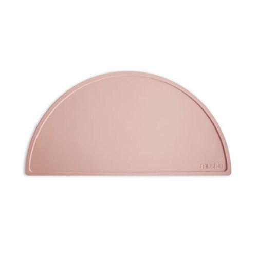 mushie Silicone Placemat for Kids | BPA-Free Non-Slip Design (Blush)