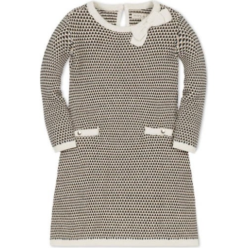 Baby Girls' Organic Tweed Bow Sweater Dress, Infant, 3-6M