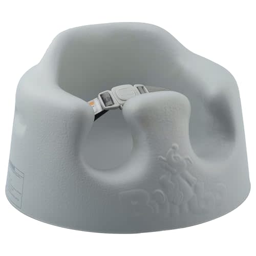 Bumbo Baby Infant Soft Foam Comfortable Support Wide Floor Seat with 3 Point Adjustable Harness for Ages 3 to 12 Months, Cool Grey