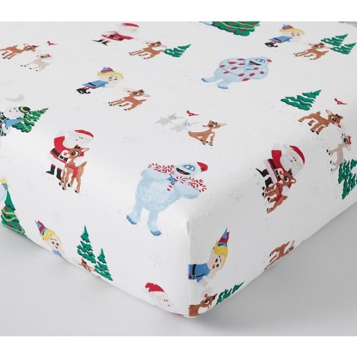 Rudolph® Organic Crib Fitted Sheet | Pottery Barn Kids