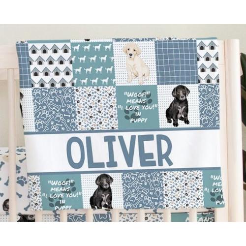 Dog Nursery Bedding Set Dog Baby Blanket Dog Baby Bedding - Etsy