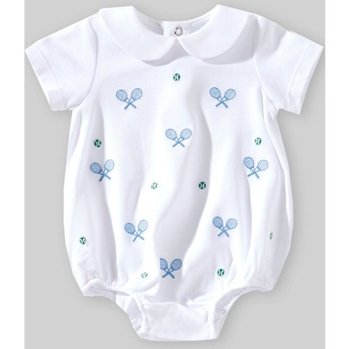 Edgehill Collection Baby Boy Newborn-24 Months Embroidered Tennis Racquet Bubble