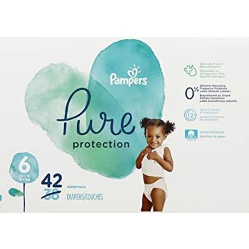 Pampers Diapers Size 2, 74 Count - Pure Protection Disposable Baby Diapers,  Hypoallergenic and Unscented Protection, Super Pack (Packaging & Prints May  Vary) : : Baby