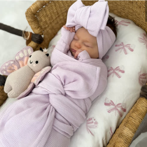 Swaddle Set | Waffle Lilac