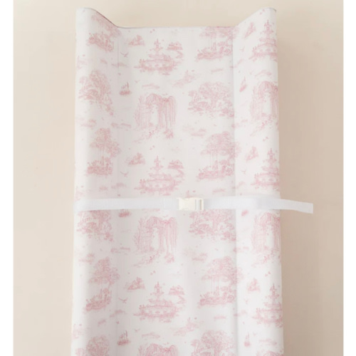 Spring Toile Pink Contour Change Pad | The Gilded Bird – The Gilded Bird US