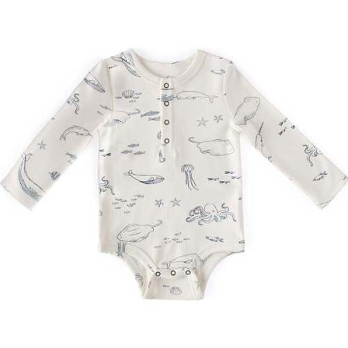 Henley Long Sleeve One-Piece, Life Aquatic - Pehr | Maisonette