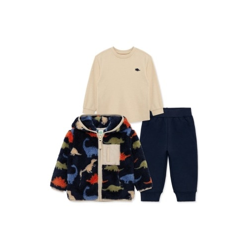 Dino Hoodie, Long Sleeve T-Shirt & Joggers Set