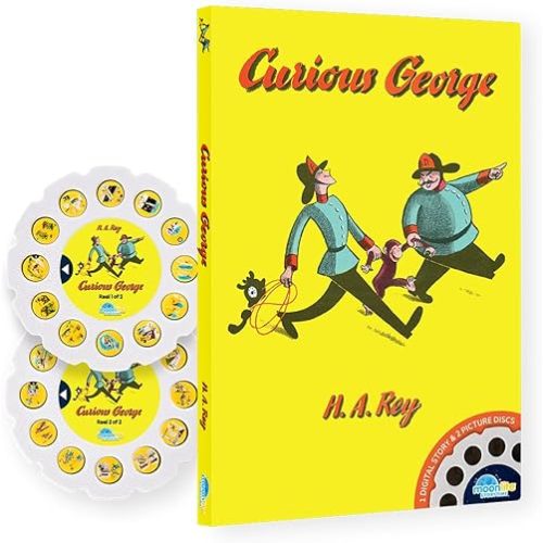 Moonlite Storytime - Curious George - A Magical Way to Read Together - Projector Sold Separately - Single Disc Pack for Kids & Toddlers - Learning Gifts for Kids Ages 12 Months & Up
