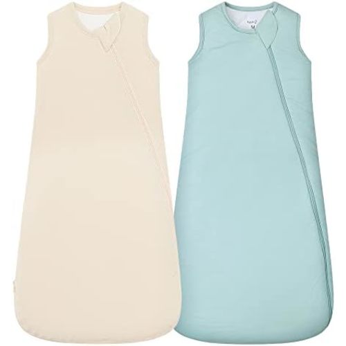 HAPIU Unisex Rayon Made from Bamboo Baby Sleep Sack TOG 1.0, 2-Way Zipper YKK, Wearable Blanket Baby
