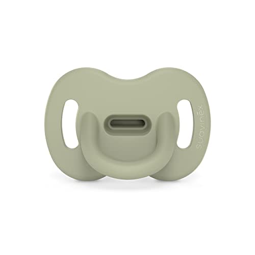 Color Essence SX PRO Silicone Baby Pacifier 1Pk, Made with 100% Soft Silicone, Baby Essentials Perfect for Breastfeeding Babies, Designed in Spain, 0-6 Mths, Jungle Green