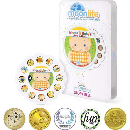 Moonlite Storybook Reels for Flashlight Projector, Kids Toddler | Where is Baby’s Belly Button | Single Reel Pack Story for 12 Months and Up
