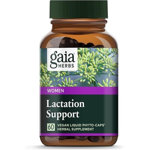 Gaia Herbs Lactation Support - Supports Healthy Milk in Nursing Mothers* - Fenugreek and Fennel Seed - 60 Vegan Liquid Phyto-Capsules (20-Day Supply)