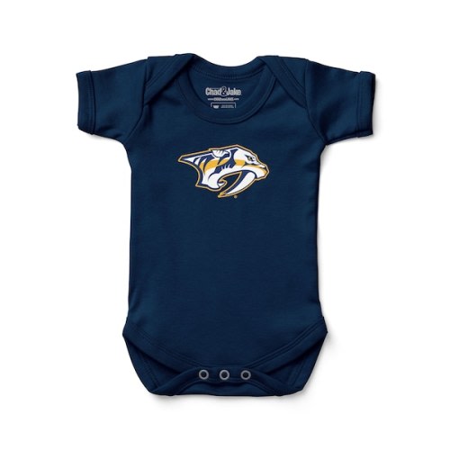 Newborn & Infant Nashville Predators Chad & Jake Navy Primary Logo Bodysuit