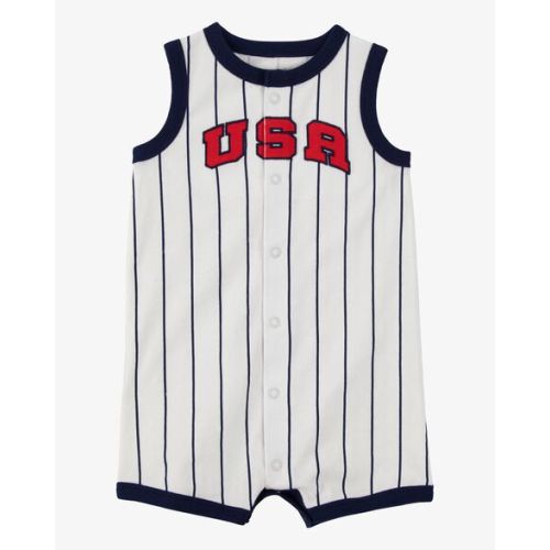 Baby USA Varsity Stripe Romper - Carter's | Carter's
