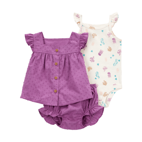 Baby 3-Piece Seahorse Little Diaper Cover Set - Carter's | Carter's